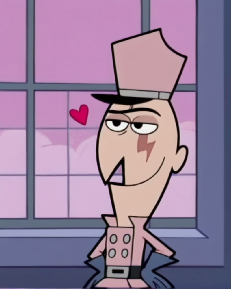 solo focus,<lora:General_Scarr_ForPony:1> scarr, 1boy, pink uniform, makeup, smile, heart shape, pink window background, pink har