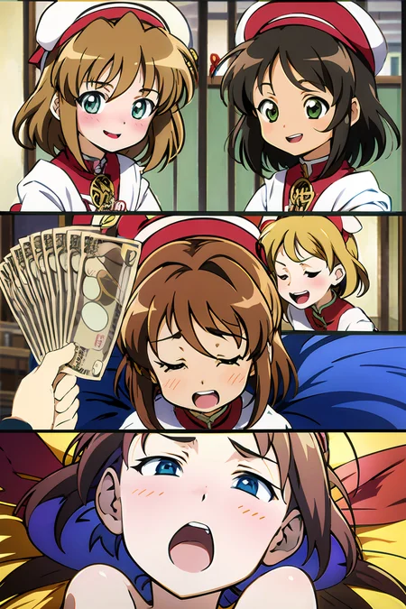 fistful of yen fan,cardcaptor sakura, <lora:fistful of yen:0.9>