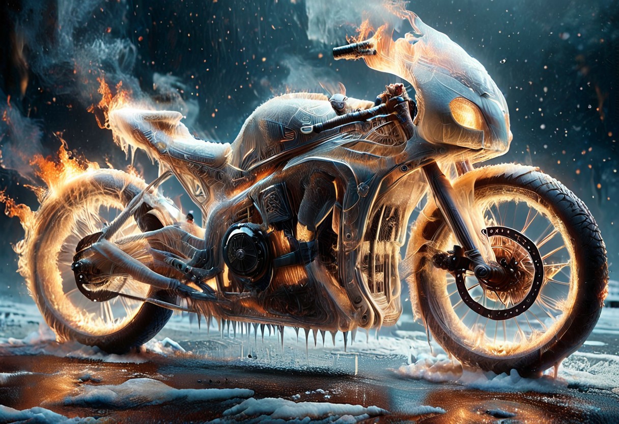 1c3_w1n73r, f1r3, <lora:Varos_-_Fire_Style:0.75> <lora:Varos_-_Ice_Style:0.75> <lora:StS_PonyXL_Detail_Slider_v1.4_iteration_3:0.8> (score_9, score_8_up, score_7_up:1), majestic, (ghost rider with his bike of fire, winter:1.45), elaborate, (ultra realistic:1), (masterpiece, translucent:1.2), best quality, intricate, extremely detailed, detailed background, masterpiece, best quality, highly detailed, sharp focus, hyper-detailed, safe_pos