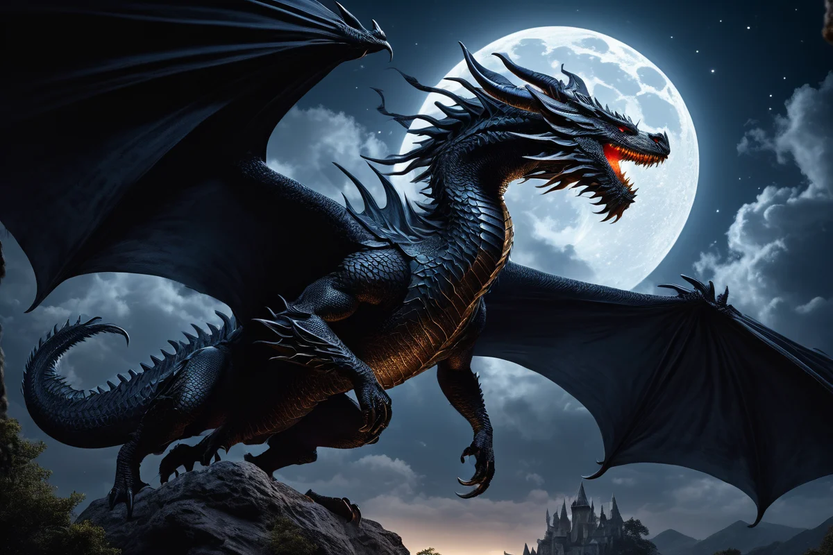 black dragon flying under the moon
<lora:Classic Western Dragons XL:0.8>, (masterpiece), best quality, highres, 4k, 8k, Detailed Illustration, intricate detail, cinematic lighting, amazing quality, 1girl, fit female, amazing shading, soft lighting, facing camera, perfect eyes