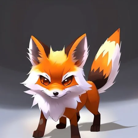 (samdoesarts style:1.3) a cute jade (metal:1.2) fox Pokemon with puce hair, glowing eyes, ��Desert, highly detailed, intricate