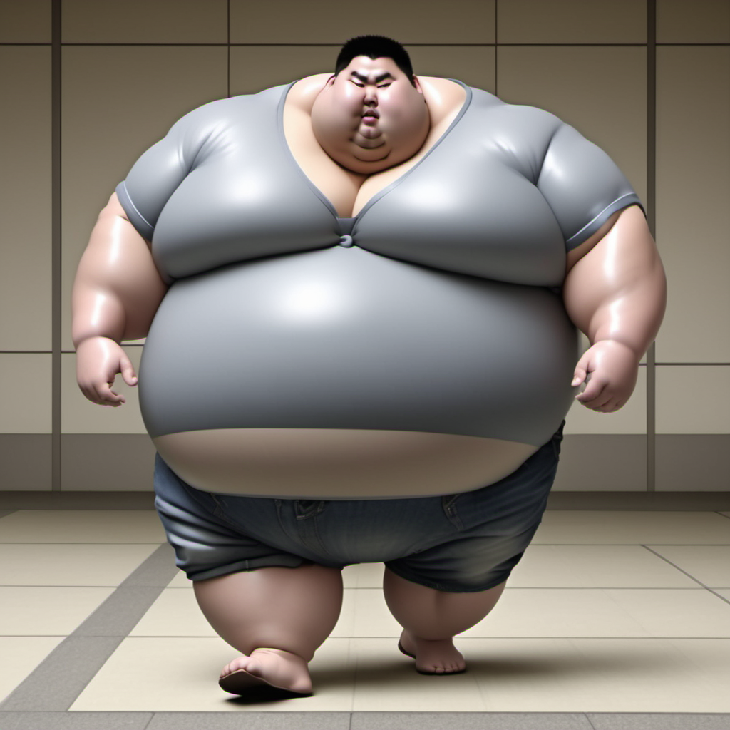 <lora:runga8:0.90>male focus, 1boy, (superchub:1.6), big belly, sumo, solo, thick arms, full body, fat, fat young japanese man,calm face,(shirt:2.2),(jeans:1.8),(walking:3.8),in city