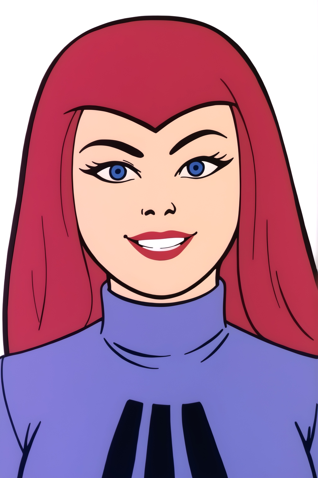 <lora:Gravity_Girl:0.8> white background, Gravity Girl, lipstick, smile, looking at viewer,