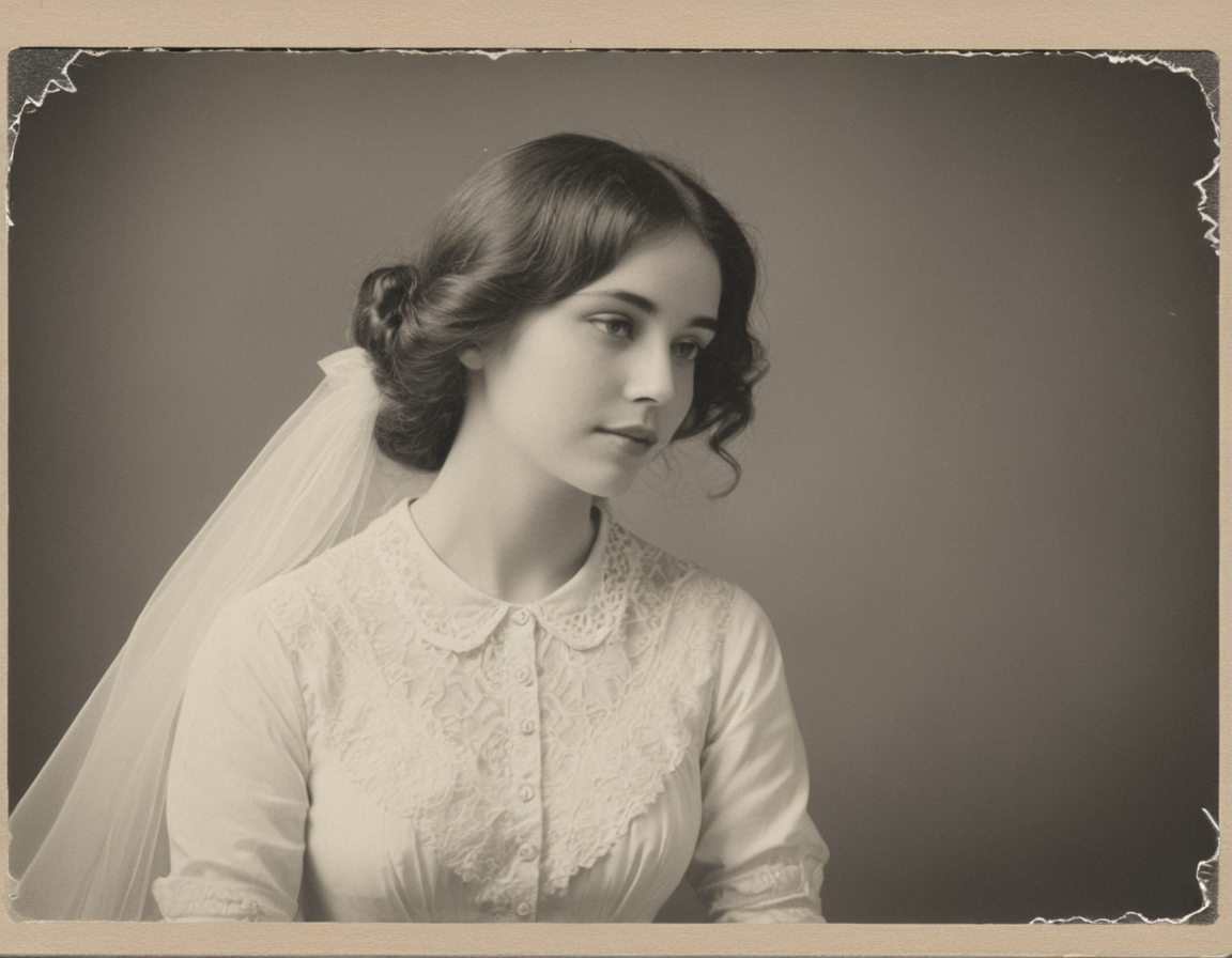old picture of a woman in love
sepia