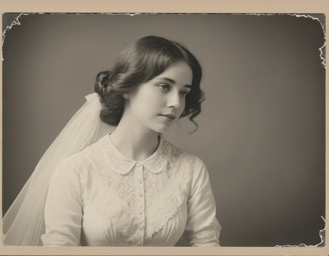 old picture of a woman in love
sepia