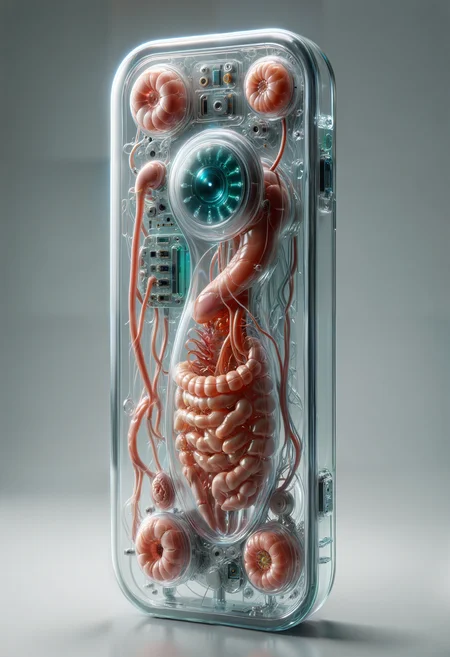 <lora:tranzp:1> tranzp style, a transparent cellphone made of clear glass