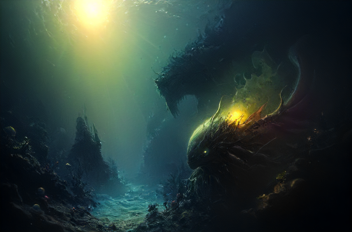 ghibli, glass layered underwater scene made out of cut-out glass backlit by colorful lights, deep ocean, mythical sea creature patrol the waters in a forgotten city, detailed, high resolution panorama, high resolution panorama, caustics, simplistic, rule of thirds, caustics, artchlr, <lora:dfantasy:0.4>, <lora:artfullyATLANTIS_SDXL_V1:0.4>, <lora:artfullyPAPERCUT_SDXL_V1:0.7>, <lora:Darklands:0.4>, <lora:artfullyECHELIER_SDXL_V1:0.8>, <lora:sss:0.8>,  <lora:- SDXL - vanta-black_contrast_V3.0:0.8>