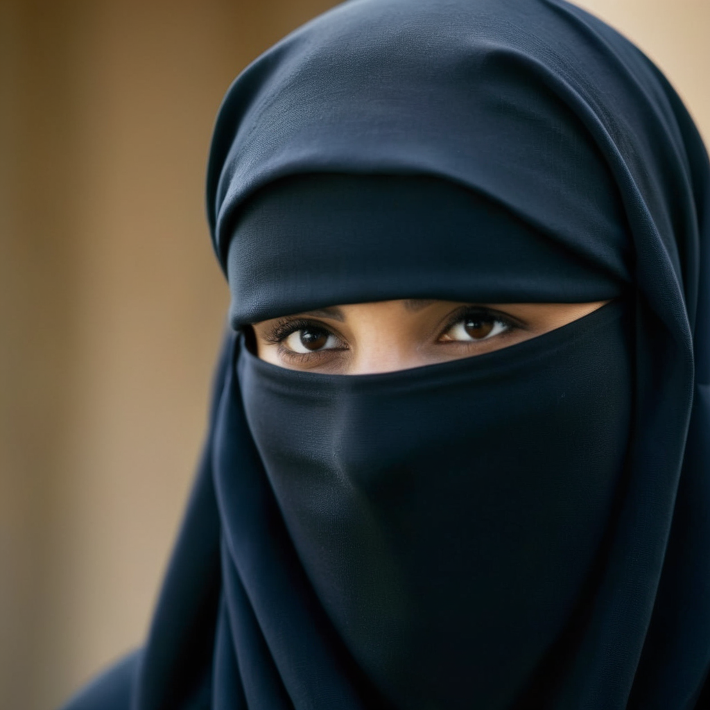 cinematic film still of  <lora:burqa:1>
a woman in a black burqa covering her face burqa style, shallow depth of field, vignette, highly detailed, high budget, bokeh, cinemascope, moody, epic, gorgeous, film grain, grainy