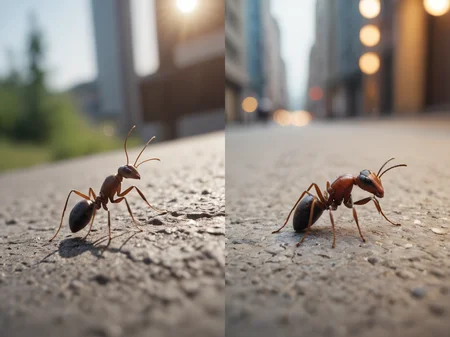a <lora:RMSDXL_Photo:3> a ant, (tilt shift:1.2), (gaussian blur:1.1) (high key photo masterpiece:1.2) raw photo, (film grain:1.3), depth field, bokeh, Best quality, masterpiece, ultra high res, (photorealistic:1.4), (smooth light:1.4), photorealistic, cinematic lighting, dark atmosphere, volumetric lighting, action pose, epic scene, lots of fine detail, movie style, photography, natural textures, natural light, natural blur, photorealism, cinematic rendering, ray tracing, highest quality, highest detail, Cinematic, Blur Effect, Long Exposure, 8K, Ultra-HD, Natural Lighting, Moody Lighting, Cinematic Lighting, hyper-realistic, vibrant, 8k, detailed, ultra detail, soothing tones, muted colors