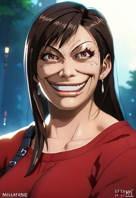 (masterpiece), (best quality), score_9, score_8_up, score_7_up, (masterpiece:1.2), (best quality:1.3), source_3d, <lora:Kaogei:1> kaogei, evil smile, upper body, 1girl, <lora:blender style_blenderNSFW:0.8> blender style, tifa, tifa lockhart,, masterful composition, dynamic movement, low light, dark, dim, cinematic lighting, high contrast, rim lighting