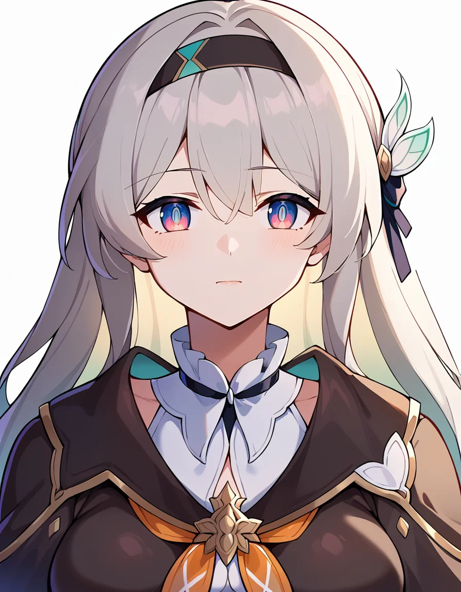 score_9, score_8_up, score_7_up, white background, simple background,
BREAK
source_anime,
BREAK
(1girl, solo, solo focus), fireflydef, jacket, dress, grey hair,
<lora:Firefly-v2.5.3-PDXL:1>