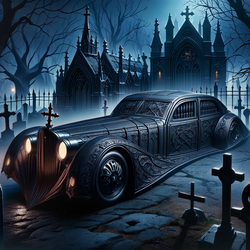 masterpiece,high resolution,detailed,
gothicstyle, ground vehicle, motor vehicle, car, tree, vehicle focus, bare tree, cross, night, church, graveyard, fence, cape
, <lora:Ghotic_haunted_world:0.8>