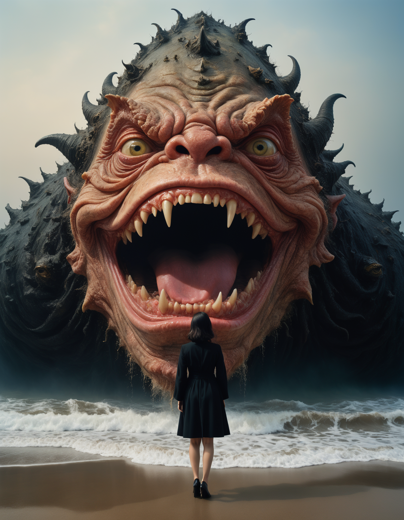 professional photograph of a hopeful and otherworldly monstrous creature  by  Afarin Sajedi and Iwan Baan and garry winogrand , bold lines, hyper detailed, dark limited palette, dramatic lighting,  (intricate details, masterpiece, best quality:1.4),
<lora:add-detail-xl:1> <lora:xl_more_art-full_v1:0.5>