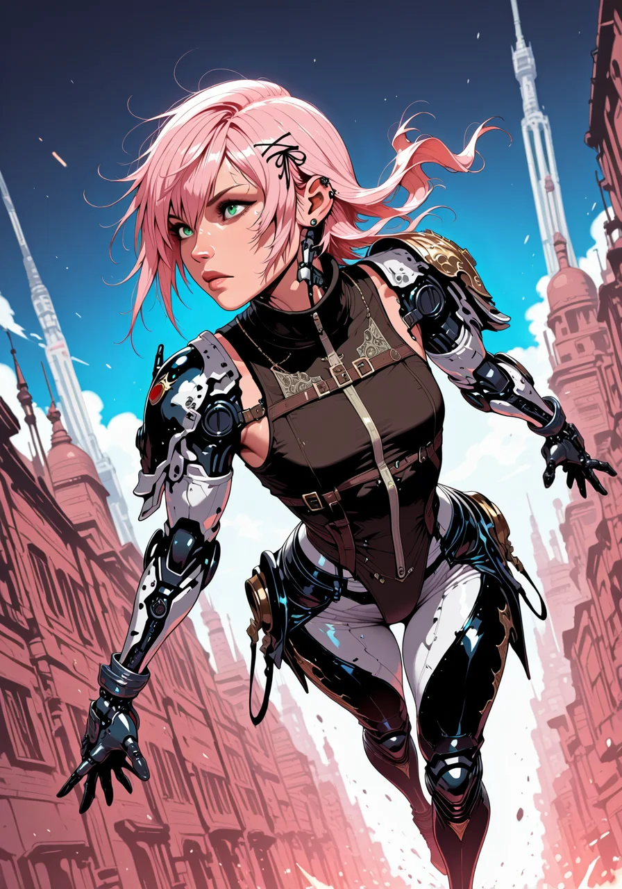 embedding:IllusP0s, cybernetic, cybyorg, 1girl, claire farron_\(final fantasy\), dynamic pose, dynamic angle, 1girl, solo<lora:cybernetic_ill.safetensors:1.0:1.0>