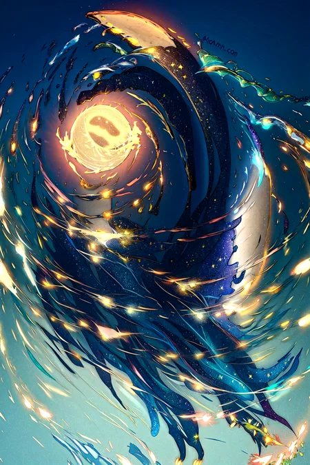 solo,masterpiece, best quality, constellation, crescent_moon, earth_\(planet\),glowing, milky_way, night, night_sky, no_humans, planet, sky, space, <lora:Yuu:1>,starry,night,stars,
