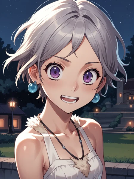 (upper body, solo:1.1) <lora:happy_tentacle-ato-v0.4-000014:1>, ht_ato, body fur, silver hair, purple eyes, 1girl, small breasts, (petite:1.2), <lora:Shed_The_Skin's StS_age_slider_v1_initial_release:-1.1> ( :1.1) jewelry, necklace, earrings, bracelet ( , , ( surprised :1.2) , smile , (looking at viewer:0.6) :1.2) , outdoors, vegetation, (overgrown :1.1), spring \(season\) , (night, night sky :0.6), (blue sky:0.6) , (:0.5), , (modern architecture :0.8), park ( :0.8) score_9, score_8_up, score_7_up, score_6_up, score_5_up, score_4_up, [(realistic, photorealistic:1.2):(realistic:1.2):12] [(3d:1.2)::10] <lora:LUUNA's Lunas-NijiJourney-SDXL-B2:0.5>, nijijourney <lora:prgfrg23's Counterfeit-V3.0 Style SDXL_LoRA_Pony Diffusion V6 XL:0.3> <lora:mfcg's mfcgXL:0.12> <lora:reweik's gyokai(himehajime)_PonyXL_style_v01:0.14>