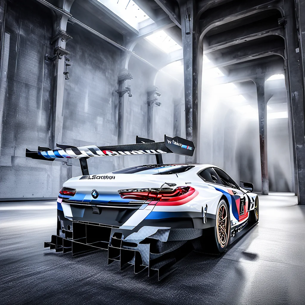 BMW M8 GTE F92, cinematic lighting, Ultra-Wide Angle, panorama, UHD, retina, masterpiece, super detail, award winning, best quality, 4K, ultra photo realistic, ultra photorealism, digital print