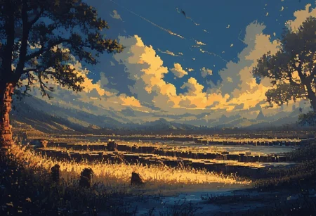 Lift your head up darling and look around you and try and see the beauty in what surrounds you. Because maybe your dreams are just not that far away and who am I to be telling you to stay?
ultra quality, d3p1x3l, pixel art, scenery
