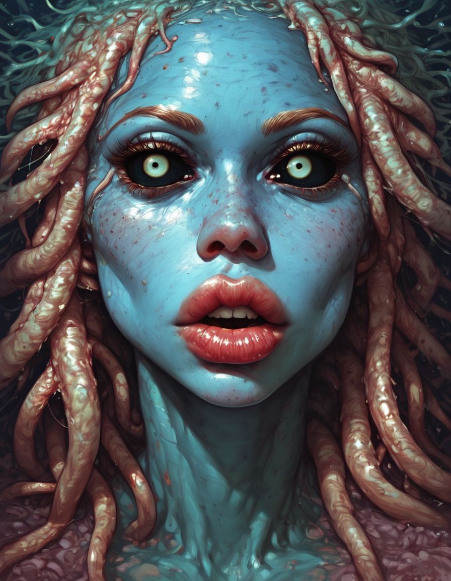 score_9, score_8_up, score_7_up, score_6_up, Expressiveh, very aesthetic, highly detailed, intricate, g0thicPXL, d3t51l3dXLP, s1_dram, eyedetailxl, bettereyes, detailed_eyes, by boris valejjo, by serpieri, close-up portrait, solo female alien, tentacle hair, compound eyes, large eyes, tiny nose, puffy lips, colored skin, turquoise, prominent cheekbones, black sklera, <lora:Pony\cutesexyrobutts_style_xl_goofy.safetensors:0.5:0.5> <lora:Pony\Concept Art Twilight Style SDXL_LoRA_Pony Diffusion V6 XL.safetensors:0.35000000000000003:0.35000000000000003> <lora:Pony\Boris_Valejjo_Style-000003.safetensors:0.7000000000000001:0.7000000000000001> <lora:Pony\S1_Dramatic_Lighting_v2.safetensors:0.3:0.3> <lora:Pony\d3t41l3dXLP.safetensors:0.7000000000000001:0.7000000000000001> <lora:Pony\Concept_Eye_Detail_-_Pony-000001.safetensors:0.6:0.6> <lora:SDXL\mkXLlokr8f-000186.safetensors:0.6:0.6> <lora:Pony\Expressive_H-000001.safetensors:1.0:1.0>