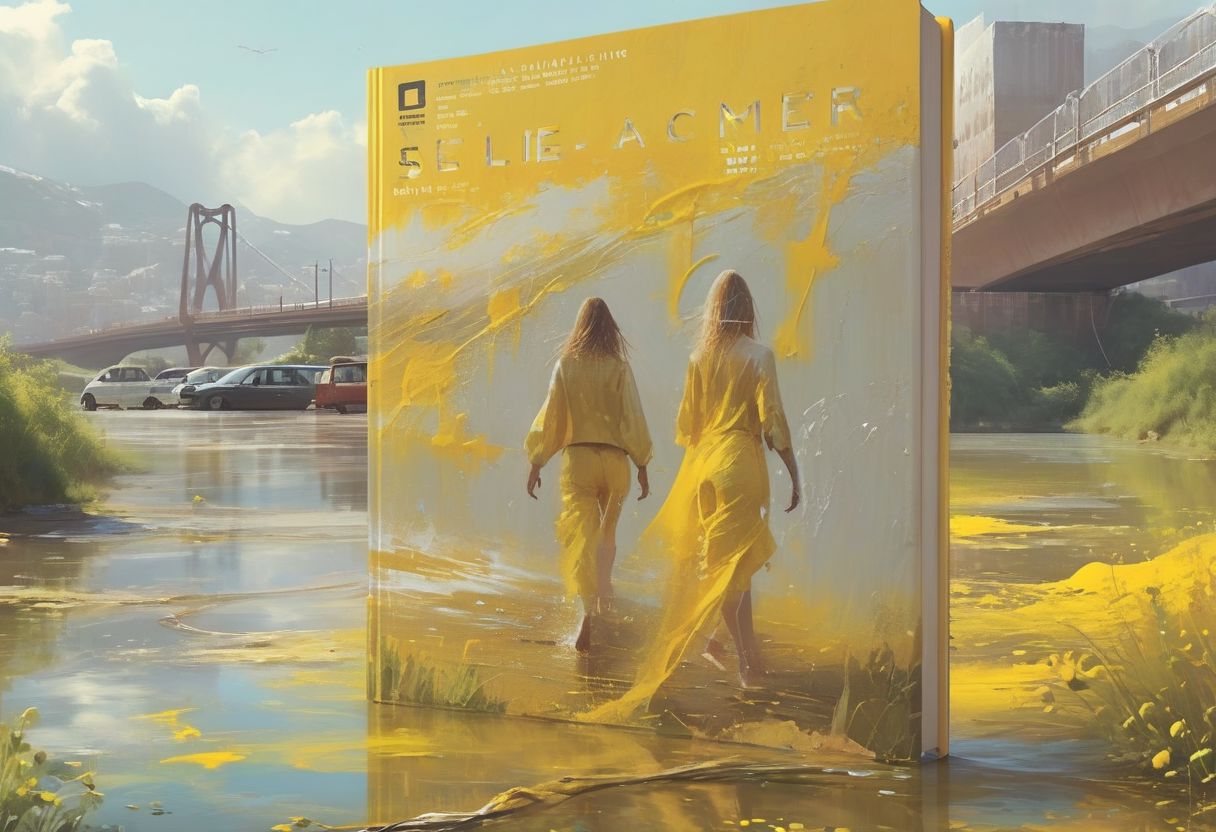 *Summer at the lake near the elevated highway*
*Epic Book Cover : Deep Background* *Spotlight* *Drenched* *Synesthesia* *Evolution* *Energy Flux* *Advanced Tech* *Smooth Curves* *Action*
Young graffiti girl in bright yellow oversized summer outfits.