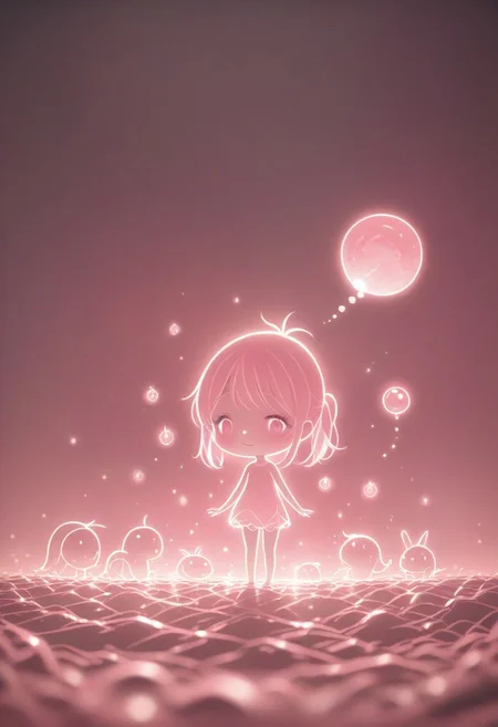 masterpiece, best quality, LIGHT ART PICTURE BOOK, pink theme, loves