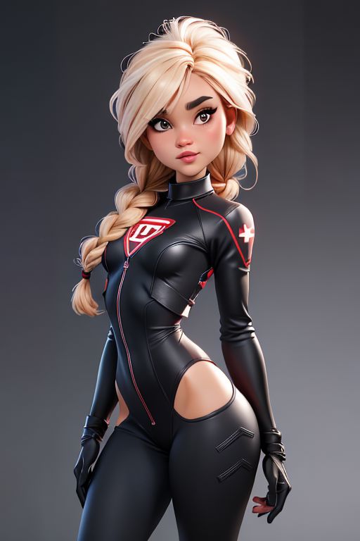 1girl, standing alone (Only one girl in frame 1.1), laboratory, workshop, Beautiful little breasts, Slender figure, facing the viewer, fragile figure, Odin, Only one girl, in full height (Body Full 1.1), Tall android girl, small elastic breasts, Little ass,  Hair is gathered in a braid, Beautiful slim figure, small buttocks, A braid around the head, Round braid, Red Star in the Forehead, Short Brown Jacket, black tight suit, darkly, Light, femininitytmasterpiecebeste-Qualithigly detailedVisible to the feet 8K resolution High Sharp 8K resolution higly detailed 8K UHD Professional lighting Photon mappingphysical based rendering a perfect face detailed face and body ray traced expressive look Cinmatic Lighting<lora:p3r3zstyle:0.6>