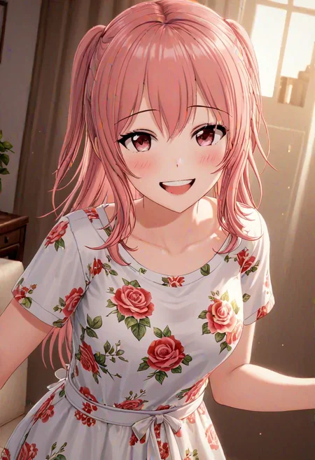 high quality, high detail, 1girl, beautiful girl, joy, happy, laugh, realistic lighting, very detailed drawing, full body