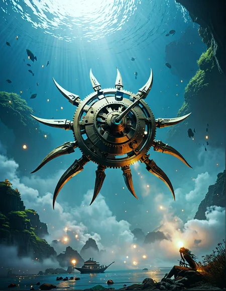 fantasy landscape:1.2
a lush swamp, with vibrant plants, croaking frogs, a lively ambiance,
treacherous waters and stormy seas, towering waves and crashing surf ,
Mist rising from warm lake at dawn,
Stratocumulus castellanus turrets,
Flashlight beam in dense fog,
Spring cherry blossom bloom,
Oxbow lake meander scars,
,
,
Snowfall assembling origami creatures,
Steampunk: (brass gears), (Victorian architecture), (smokey atmospheres), (clockwork details)
(masterpiece:1.4), (intricate details:1.4), (hyperrealistic:1.3),(painting:0.9),(ultra detailed:1.4), (8k resolution:1.3), (sharp focus), (dramatic perspective:1.1), (chromatic aberration:0.3), (film grain:0.2),
<lora:JuggerCineXL2:0.3>,
<lora:add-detail-xl:0.3>,
<lora:WildcardX-XL-Detail-Enhancer:0.4>,
<lora:xl_more_art-full_v1:0.7>,
<lora:ClassipeintXL2.1:0.3>,
<lora:Flux-XL_Scenery:0.3> flux-scenery ,
<lora:EnvyDramaticLightingXL01:0.7>
detailxl,
