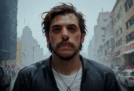 score_9, score_8_up, score_7_up, score_6_up, score_5_up, score_4_up, masterpiece, perfect face, perfect eyes, 
((SpongeBob):1.2) As ((gang biker, smokes cigarettes, badass):1.2) 
The background features a grafiti, urban Avenue setting with crowd and good lighting, ((Rainy weather, Wet, it rained):1.2)
front view, leather jakcket, grown up, beard