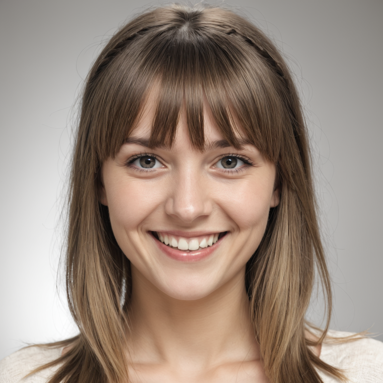 photo, woman, 25 years old, german, smiling, awardwinning, front bangs
