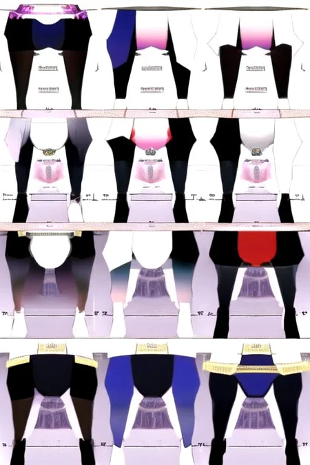 anime, girl, short white hair, bunnygirl suit, black pantyhose red eyes, small boobs, model sheet, simple background, chara-sheet, medieval fantasy, stylized, t-pose, elf, multiple views, psxstyle, spyro1psx