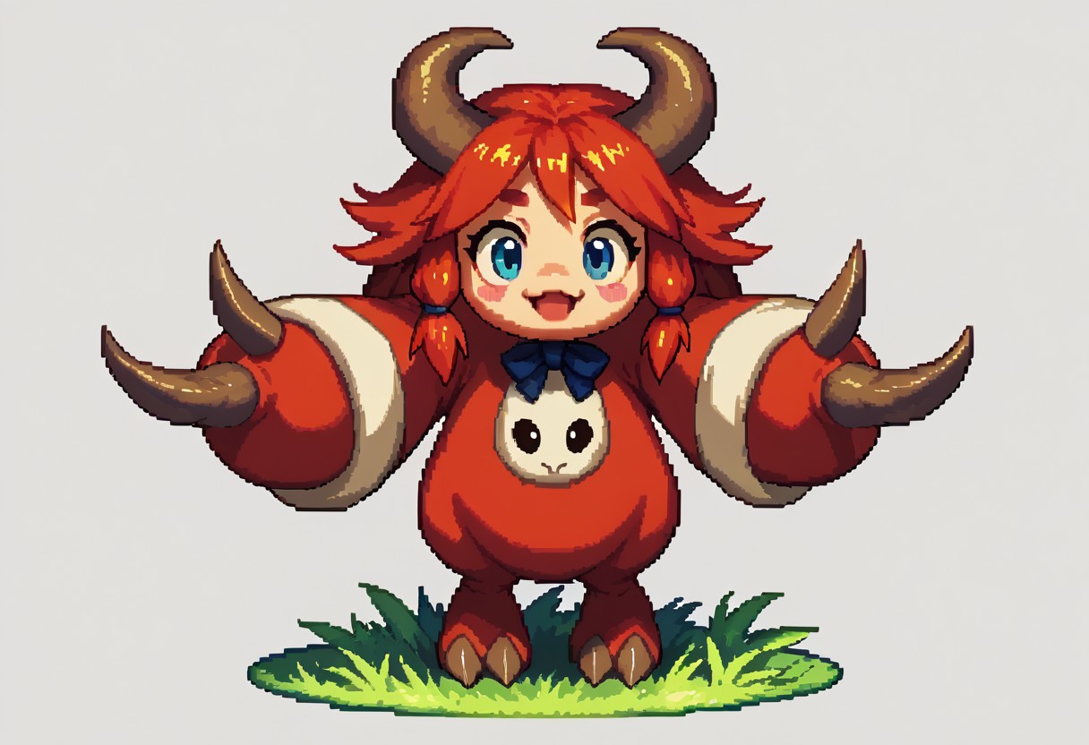 score_9, score_8_up, score_7_up BREAK Pixelstyle1, cute monsters beasts,