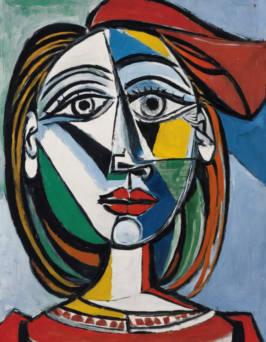 <lora:p5c0:0.5>p5c0 woman, face in the style of picasso