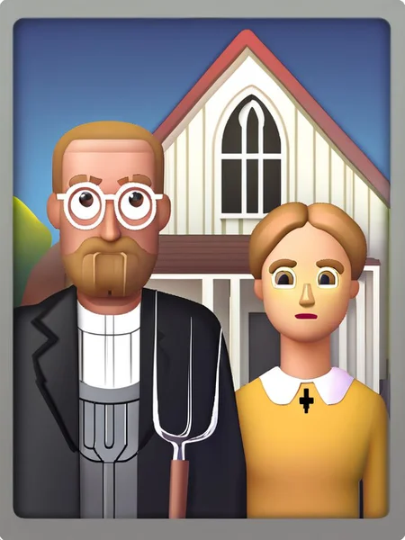 American gothic emoji <lora:SDXL-Emoji-Lora-r4:0.5>
