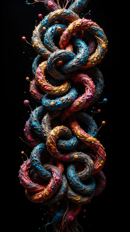 magnificent knot made out of brocade fabric