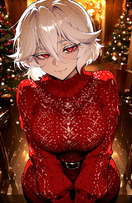 mclaus, white hair, 1women, old women, red christmas sweater, solo,
,detailed background,
,fishine:0.7 ,warugaki_(sk-ii):0.9 ,vanripper_(style):0.6,
,masterpiece, best quality, newest, absurdres, highres, <lora:Mrs._Claus:0.6>,
<lora:add-detail-xl:0.5>, <lora:cfg_scale_boost:0.4>, <lora:illustrious_noobai_epsilon_pred_11_very_aesthetic_v1:0.8>, <lora:ponyv5_noobE11_1_adamW:0.5>