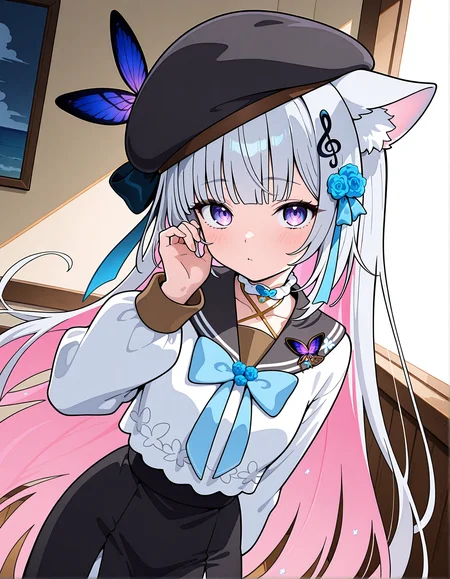 masterpiece, perfect quality, best quality, absolutely eye-catching, absurdres, highres, newest, <lora:katagiriakiillustriousXL:1>, 1girl, katagiriaki, beret,