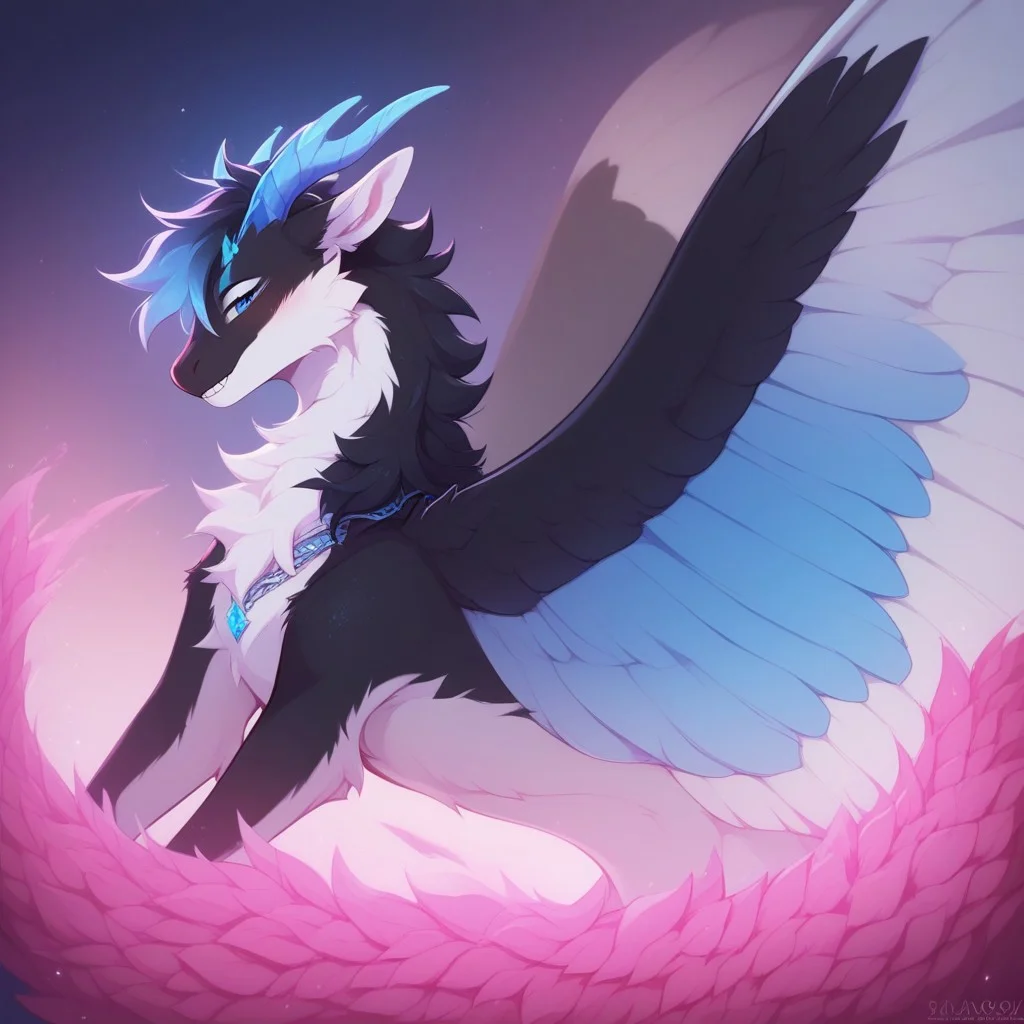 score_9, score_8_up, score_7_up, score_6_up, semi-realistic artwork, high quality, vibrant colors, best quality rendering, intricate details, high resolution, sharp focus, best render quality,Bastion Style Mix 2,solo
1girl,EnderMoonfur,furry,furred,dragon,blue horns,blue eyes,two-toned fur,black fur,white body,wings,feathered wings,long tail,anthro,business outfit
