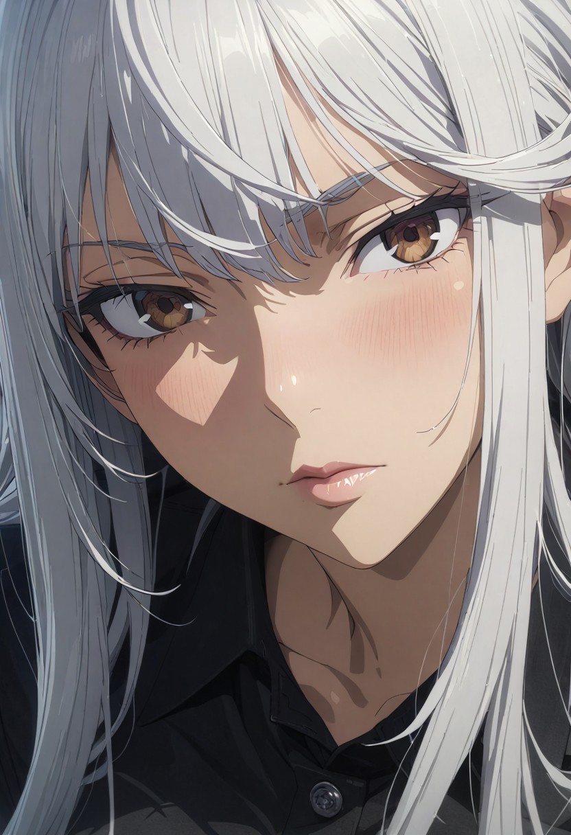 gorgeous lips, (masterpiece), (best quality), (ultra-detailed), very aesthetic, perfect composition, intricate details, absurdres, detailed face, (anime, masterpiece, intricate:1.3), (best quality, hires textures, high detail:1.2), (4k),(incredibly detailed:1.4)
1woman, long hair, Brown eyes, lips, mouth, high pointed nose, medium breasts, White hair, wild hair. milf, closed mouth, indifference face
<lora:sovetsky_soyuz_XL_v1.0:1>, sovetsky_soyuz
Loose clothing: shirt , skirt, stockings,