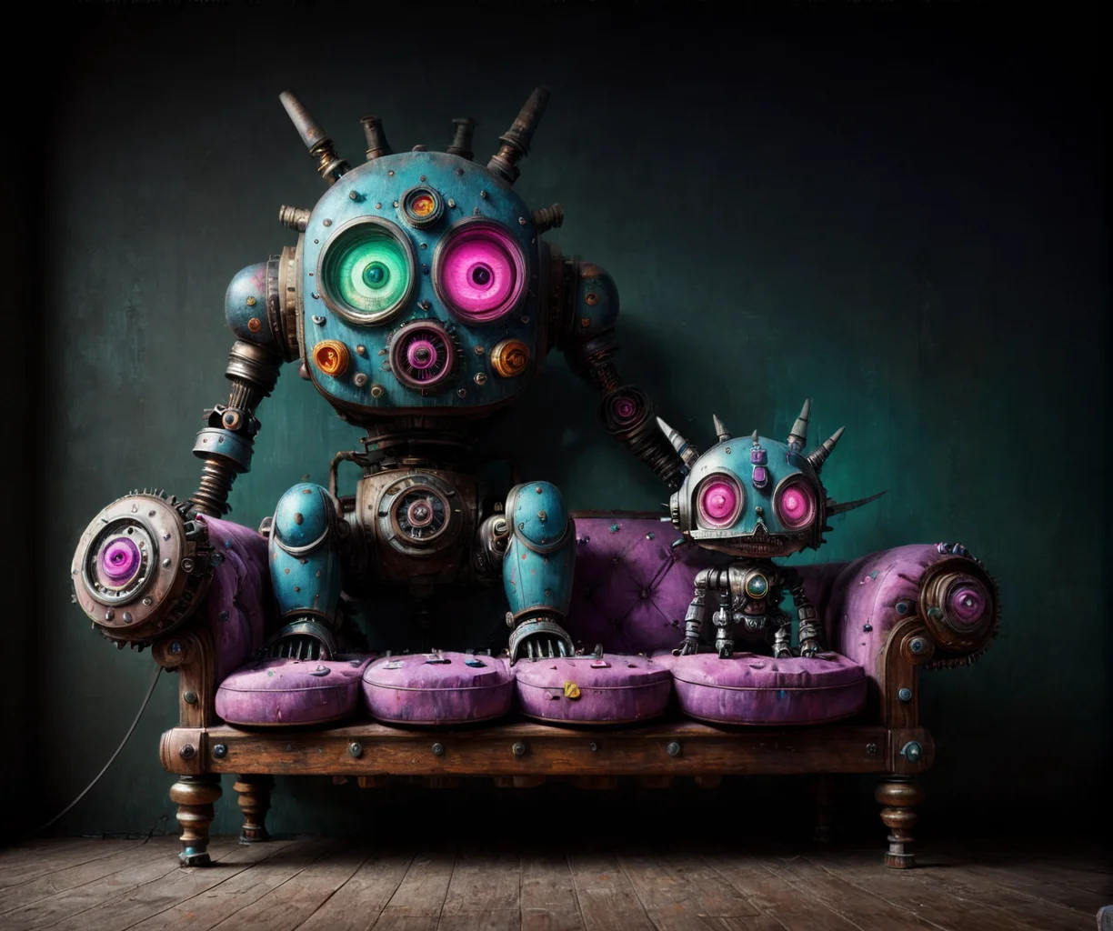mecha, couch, <lora:drkkaw_epoch_10:0.8>,