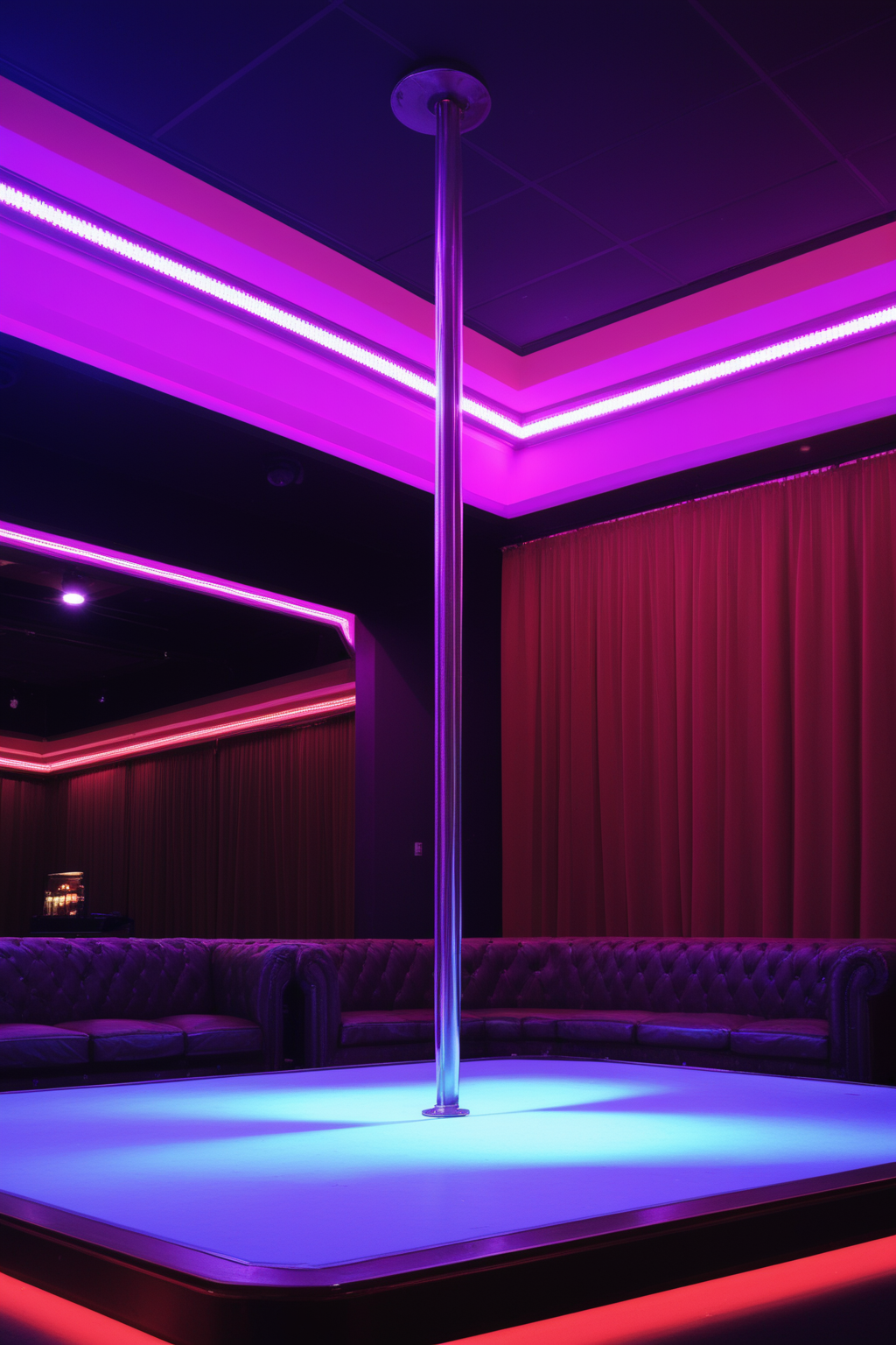 score_9,score_8_up,score_7_up,
neon_lights,indoors,
indoor,
((stripper pole)),curtains,table,lamp,(((stripclubpony1))),club,(strip club),red theme,neon lights,ceiling light,on stage,stripper stage,
((neon stage)),
indoors,night,
((stage)),carpet,
indoors,
(no humans), ,<lora:stripclub PONY:0.4>