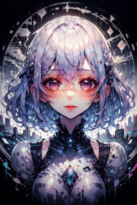 <lora:binarycode:0.8>,binary code and digital art,<lora:Cosmic anime-oil fusion v2:0.5>,, (masterpiece:1.2),(best quality:1.2),intricate details,newest,ai-generated,perfect anatomy,
beautiful girl,(1girl:1.3),haunted library,Magical winter forest with sparkling icicles and snowy branches,
edgQuality,<lora:GoodHands-beta2:1>,nice hands,perfect hands,, White gradient hair, Blonde and teal mermaid hair,Glamorous: Sequined gown, statement jewelry, and stilettos.,
1girl,edgQuality,lr,8k,Best Quality,Masterpiece,Extremely Detailed,Ray Tracing,Reflected Light,
(delicate eyes:1.2),beautiful detailed eyes,cold attitude,eyeshadow,eyeliner,Iridescent eyes,(Beautiful face:1.1),(Naughty face:1.1),light_blush,blush,Long eyelashes,Thick eyelashes,Glowing skin and mature contours,(Seductive smile:1.1 ),(Big breasts:0.8),Big breasts,(Red lips:1.1),Milky white skin,
<lora:GoodHands-beta2>,beautiful hands,perfect hands,bursting_breasts,
<Lola:hyperdetailer_v095>,, White ombre hair, white to light purple ombre wig, (white to light purple ombre wig) purple ombre hair: 1.5), (ombre hair: 1.5), long hair, ombre hair, balayage, (white hair on top of the head :1.1),
,(white:2 | pink hair:1.1),balayage