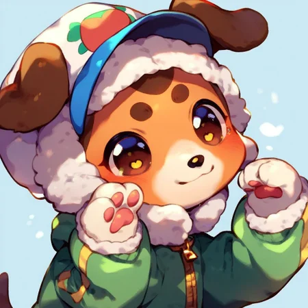 score_9, score_8_up, score_7_up, cute dog wearing hat