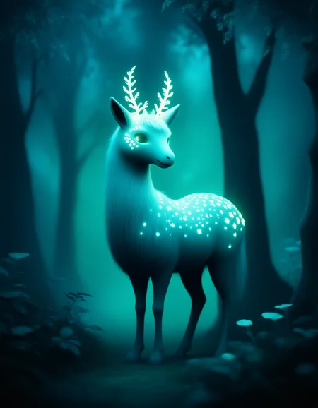 <lora:020_nvcmsdx_1:1> llama in an enchanted forest nvcmsdx glow