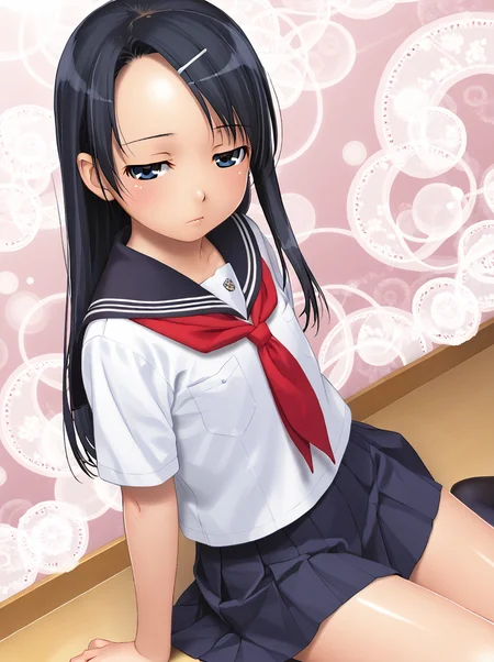 detailed background, shiny skin, posing, rating safe,
<lora:otomef.pony:1.0>,
otomef, nonoka,
school uniform,
half-closed eyes,