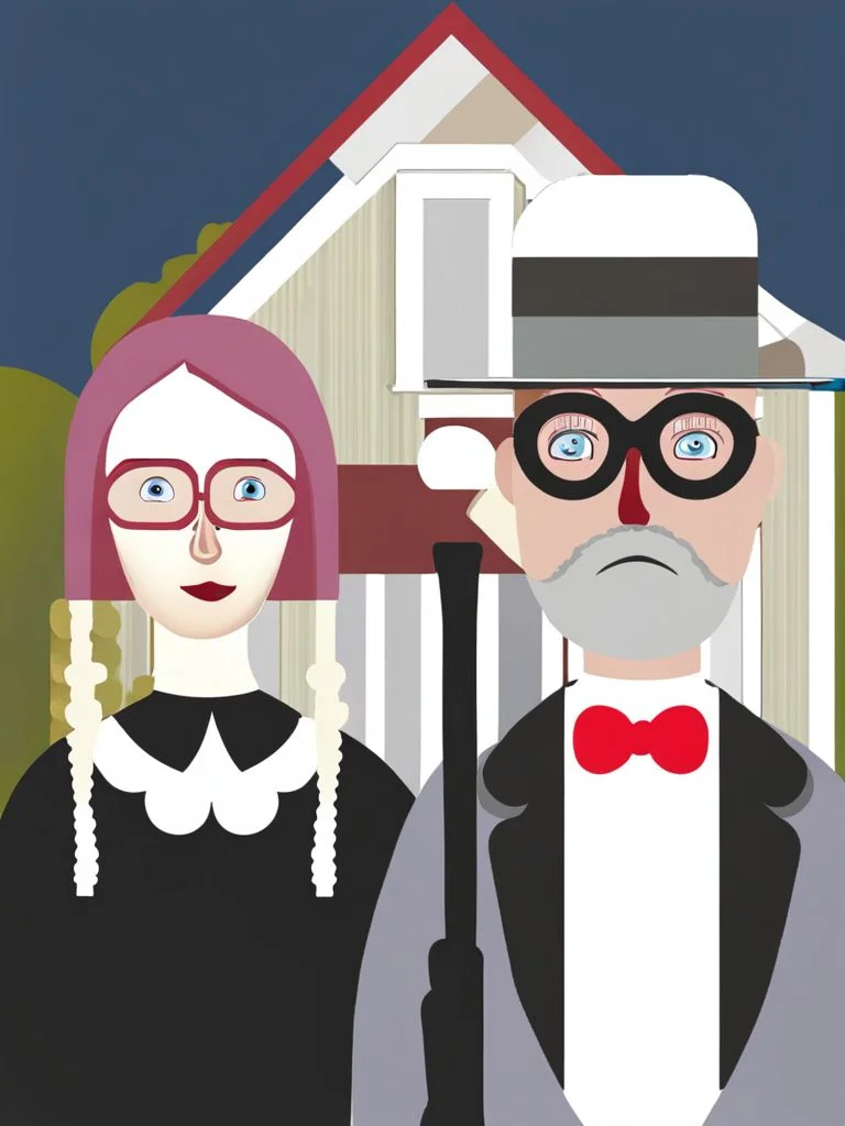 American gothic flat <lora:SDXL-Emoji-Lora-r4:0.8>