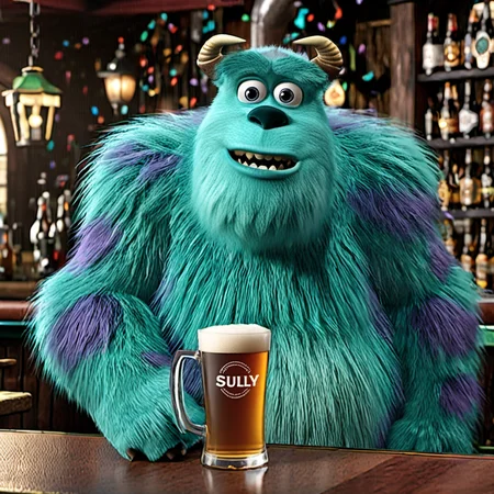 Sully1024, drinking a beer in a pub, detailed eyes, highly detailed, photography, ultra sharp, film, bokeh, professional, 4k  <lora:add-detail-xl:1.5>  <lora:Sully1024:0.8>