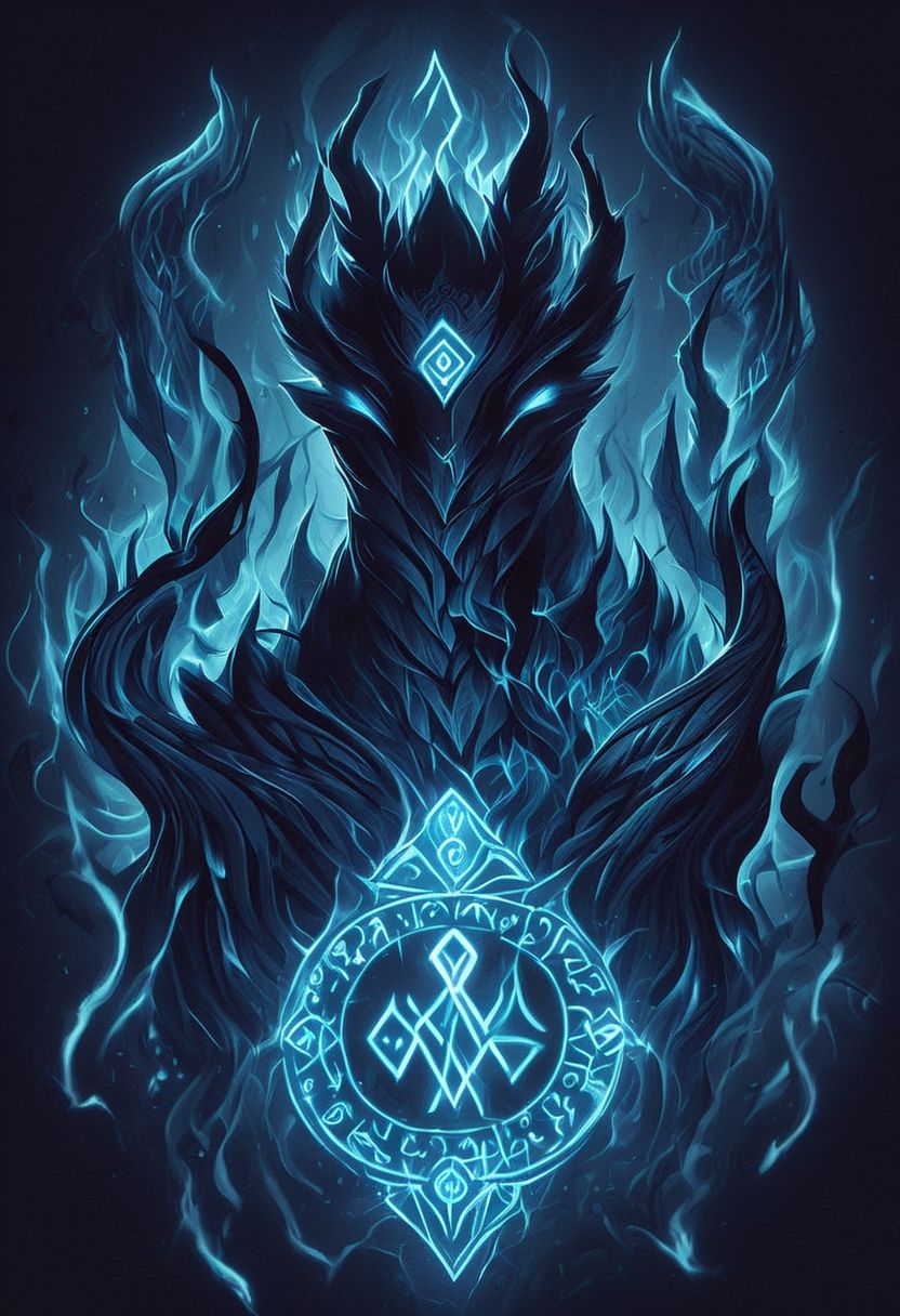 In the darkest of nights, elemental runes are summoned
Glowing Runes