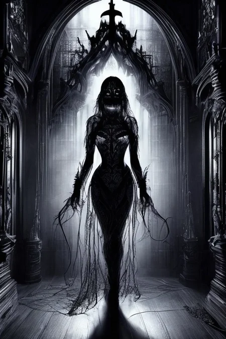 a ghostly woman in a dark gothic bedroom, late night,
all humman anatomy is completly correct, (((gothic bedroom))),
very low light,nighttime, low wattage blue neon lights  high on effects,apparition,ghost,spirit,dead,angry,aggressivplane,making it a captivating,if not spine-chilling,sight to behold.,paranormal,dark eroticism, gorgeous, yearning for what was lost with life, full view,epoxy_skull,
intricate,etherthral,paranormal,eternal,erotic horror,by sithandwesson,MJgothic,gothichorrorai,GothInt,gothicpunkai,OverallDetail,gothichorrorai,
highly detailed texture, best quality, colourful, ultra realistic image, (ultra HD quality details), fantasy, huge depth to image, detailed background,(high_budget_Hollywood_action_film_shot:0.6), moody:crisp, epic, gorgeous, movie-poster, epic lighting, deep shadows, epic skin detail,