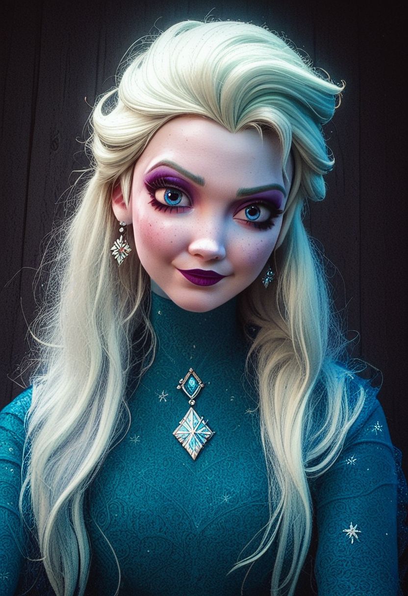 score_9, 1girl, solo, Elsa, bjzzs,